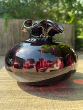 Amethyst Purple Glass Ruffled-Rim Vase, Maker Unknown