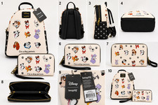 Loungefly Disney Dogs All-Over Print Mini Backpack & Matching Zip Wallet Set
