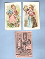Antique Victorian Comic Trade Card - Boy Pushing Stubborn Donkey There's handwriting or a poem — listing 2
