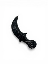 Decorative Knapped Obsidian/Stone Blade Athame with Ornate Resin Eagle/Serpent Handle — listing 4