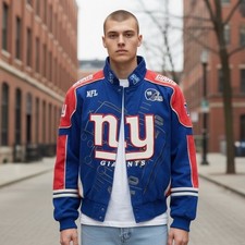 Vintage Reebok NFL New York Giants Embroidered Puffer Jacket — listing 6