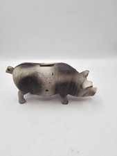 Set of 3 Cast Iron Pig Figurines with Distressed Painted Finish — listing 5