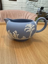 Wedgwood Sage Green Jasperware Cream Jug with Classical Chariot Relief — listing 3