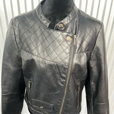 Dollhouse Outerwear Red & Black Plaid Tweed Faux Leather Moto Jacket, Size XL — listing 2