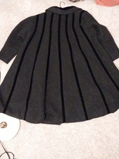 Vintage Lilli Ann Paris Black Wool Mohair Blend Swing Coat, listing 5