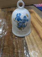 Vintage Porcelain Hand Bell with Fruit Decal and Gold Trim, Made in Japan — listing 5