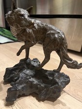 Limited Edition Bronze Sculpture of Embracing Nude Couple with Flowing Hair on Marble Base — listing 5