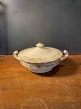 Vegetable-Motif Ceramic Serveware Set: Covered Tureen and Two Oval Platters Maker's mark / backstamp, listing 6