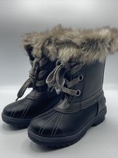London Fog Collection Milly Women's Duck Boots, Buffalo Plaid with Faux Fur Cuff, Size 6 — listing 4