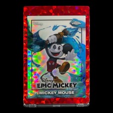 Disney Mickey Mouse Accountant Desk Business Card / Letter Holder on Wood Base — listing 2