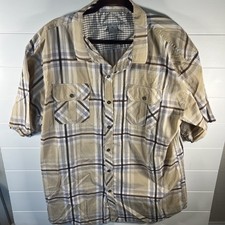 Beyond The Limit Men's Short-Sleeve Button-Up Plaid Shirt, Size 2XL — listing 4