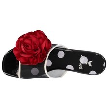 J. Renee wedge sandals size Black Satin & Patent Leather Strappy Wedge Sandals, Size 7M (Factory Sample) — listing 5