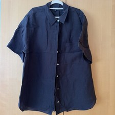 Live Unlimited London Black Textured Check Short Sleeve Blouse, Size 12 — listing 4