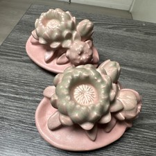Rookwood Pottery White Lotus Flower Bookend, dated 1925