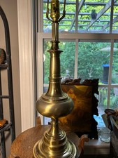 Vintage Brass Turned Column Table Lamp (Stiffel-Style) — listing 4