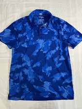 Birdie Bound Men's Parrot Print Golf Polo Shirt, Navy Blue, Size XL — listing 6