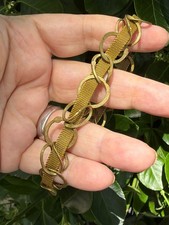 Vintage Tri-Color Woven Mesh Link Bracelet with Box Clasp — listing 4