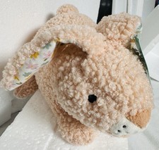 Vintage Plush Bunny Rabbit with Floral Crown and Green Ribbon Hat — listing 4