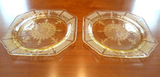 Green Uranium Glass 9-Inch Plate with Ribbed Rim and Starburst Center — listing 4