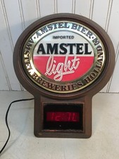 Light clock sign Vintage Amstel Light Beer Digital Quartz Wall Clock Sign — listing 4