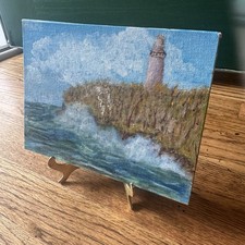 Original Impressionist Coastal Landscape Oil Painting, Signed Maury Hasseltine, Gilt Framed — listing 5