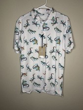 Chubbies Men's Performance Golf Polo Shirt, 90s Abstract Print, Size Small — listing 5