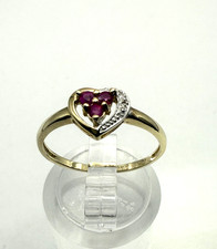 Men's 10K Gold Synthetic Ruby Emerald-Cut Ring (Band Cut) — listing 2
