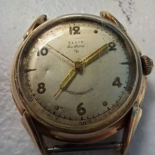 Vintage Elgin De Luxe Men's Wristwatch 10K Gold Filled Square Case 17 Jewels — listing 4