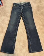 Ariat R.E.A.L. Denim High Rise Bootcut Jeans, Dark Blue Wash, Size 32R