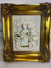 Bisque Porcelain Neoclassical Relief Plaque - Bacchante and Cupid with Grapes — listing 5