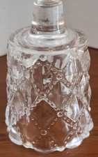 Clear Pressed Glass Small Bowl / Votive Candle Holder with Embossed Scroll Band — listing 4