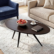 Mid-Century Modern Oval Dining Table with Tapered Splayed Legs — listing 4
