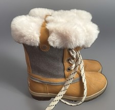 London Fog Collection Milly Women's Duck Boots, Buffalo Plaid with Faux Fur Cuff, Size 6 — listing 2
