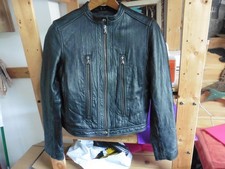 Vintage 1980s Women's Black Leather Jacket, Draped Batwing Style, Size L — listing 2