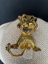 Vintage Mid-Century Gold-Tone Choker Necklace, Bracelet & Clip-On Earrings Parure with Caramel Cabochons — listing 5