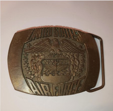 Vintage 1978 Indiana Metal Craft Brass Belt Buckle - Fighting Wild Horses with Enamel Accents, N88 — listing 5