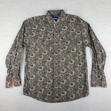 Resistol Men's Long Sleeve Button-Down Paisley Print Western Shirt with Orange Contrast Trim, Size 3XL — listing 4