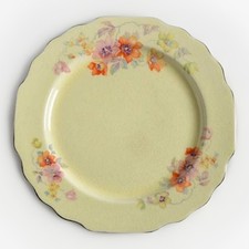 W.S. George Lido White Floral Dinner Plate with Scalloped Silver Rim — listing 6