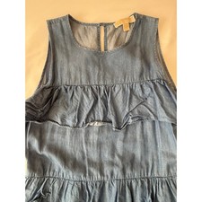 off shoulder tiered Michael Michael Kors Off-Shoulder Tiered Chambray Maxi Dress — listing 3