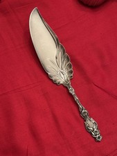 Whiting Lily Pattern Sterling Silver Fish Knife & Fork Set, Fork 7-3/4", Knife 8-1/2" — listing 3