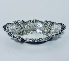 Reticulated Pierced Bonbon Nut Dish, Octagonal Floral Openwork Other maker's mark, listing 2