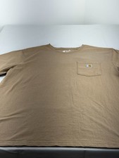 Carhartt Signature Logo Short Sleeve T-Shirt, Navy Heather, Men's 2XL Loose Fit