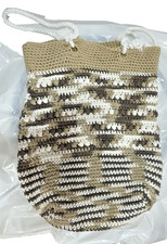 Handmade Crocheted Cotton Cord Tote Bag with Double Handles, listing 5