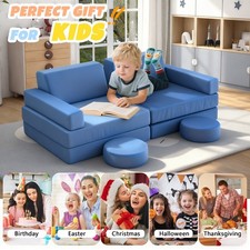 Modular Foam Play Couch / Nugget-Style Kids Sectional (Gray) — listing 5