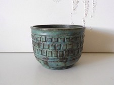 Studio Pottery Ceramic Cattail & Lily Pad Sculpture on Stoneware Base — listing 4