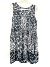 Dolma Blue Floral Block-Print Cotton Blouse, Size S — listing 3