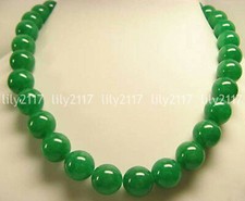 Handcrafted Beaded Statement Necklace with Large Jade Bead Pendant, Bone Beads and Silver-Tone Spacers — listing 6
