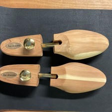 Pair of Cedar Wood Shoe Trees with Brass Spring Mechanism — listing 6