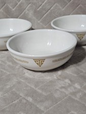 Homer Laughlin Best China Oval Relish/Butter Dish with Green and Gold Rim — listing 5