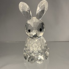 Clear Crystal Glass Rabbit / Bunny Figurine Paperweight — listing 3